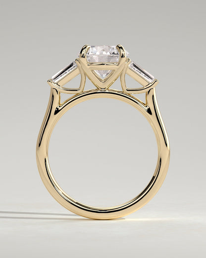 Round Three Stones Lab Grown Diamond Engagement Ring
