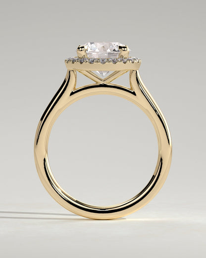Round Halo Lab Grown Diamond Engagement Ring