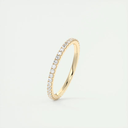 0.36 CT Round Full Eternity CVD EF/VVS Diamond Wedding Band 8