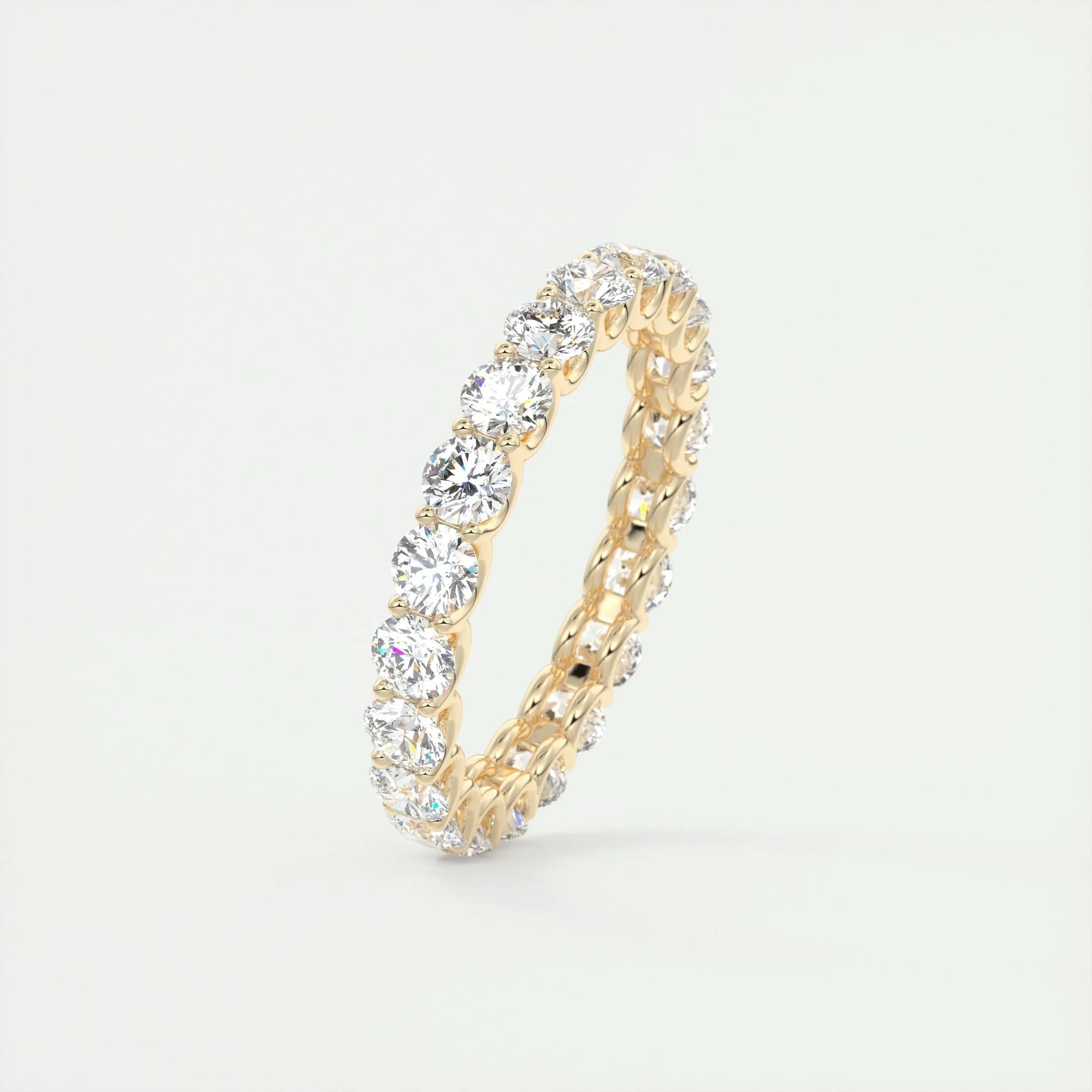 2.10 TCW Round Cut Full Eternity Moissanite Bridal Wedding Band 10