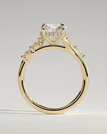 Round Pave & Hidden Halo Lab Grown Diamond Engagement Ring