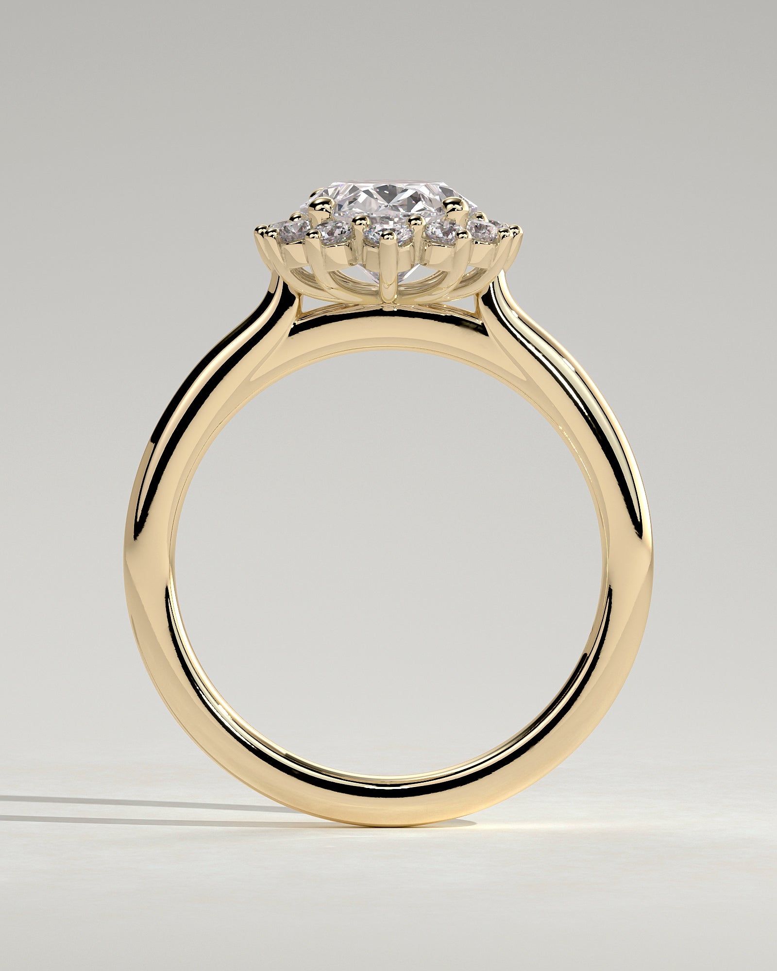 Oval Halo Lab Grown Diamond Engagement Ring