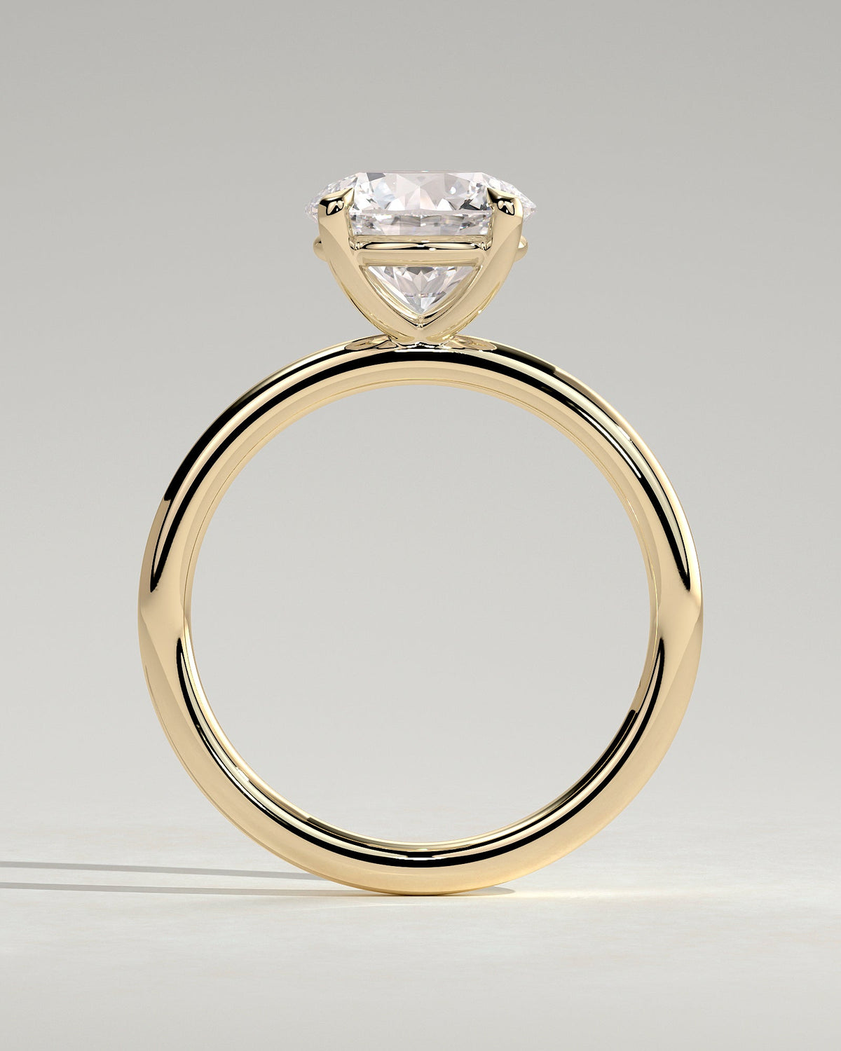 Round Solitaire Lab Grown Diamond Engagement Ring