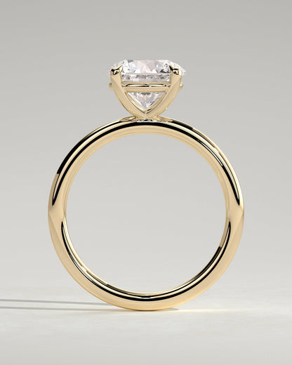 Round Solitaire Lab Grown Diamond Engagement Ring