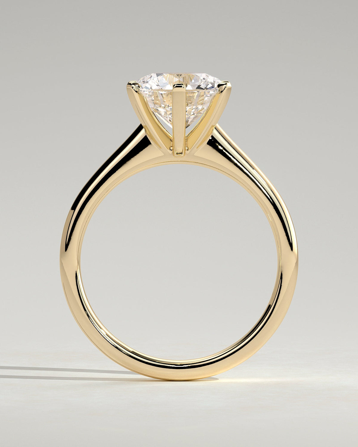Round Solitaire Lab Grown Diamond Engagement Ring