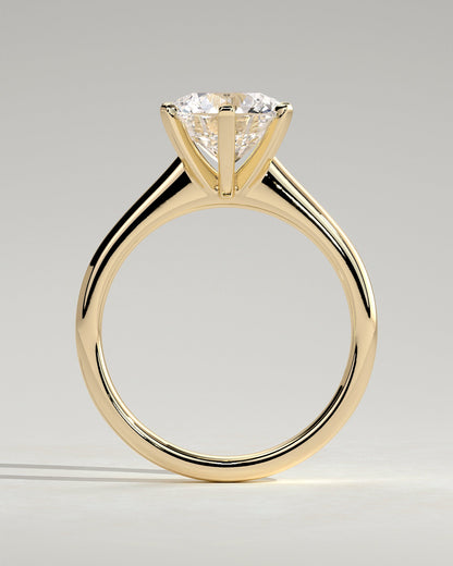 Round Solitaire Lab Grown Diamond Engagement Ring