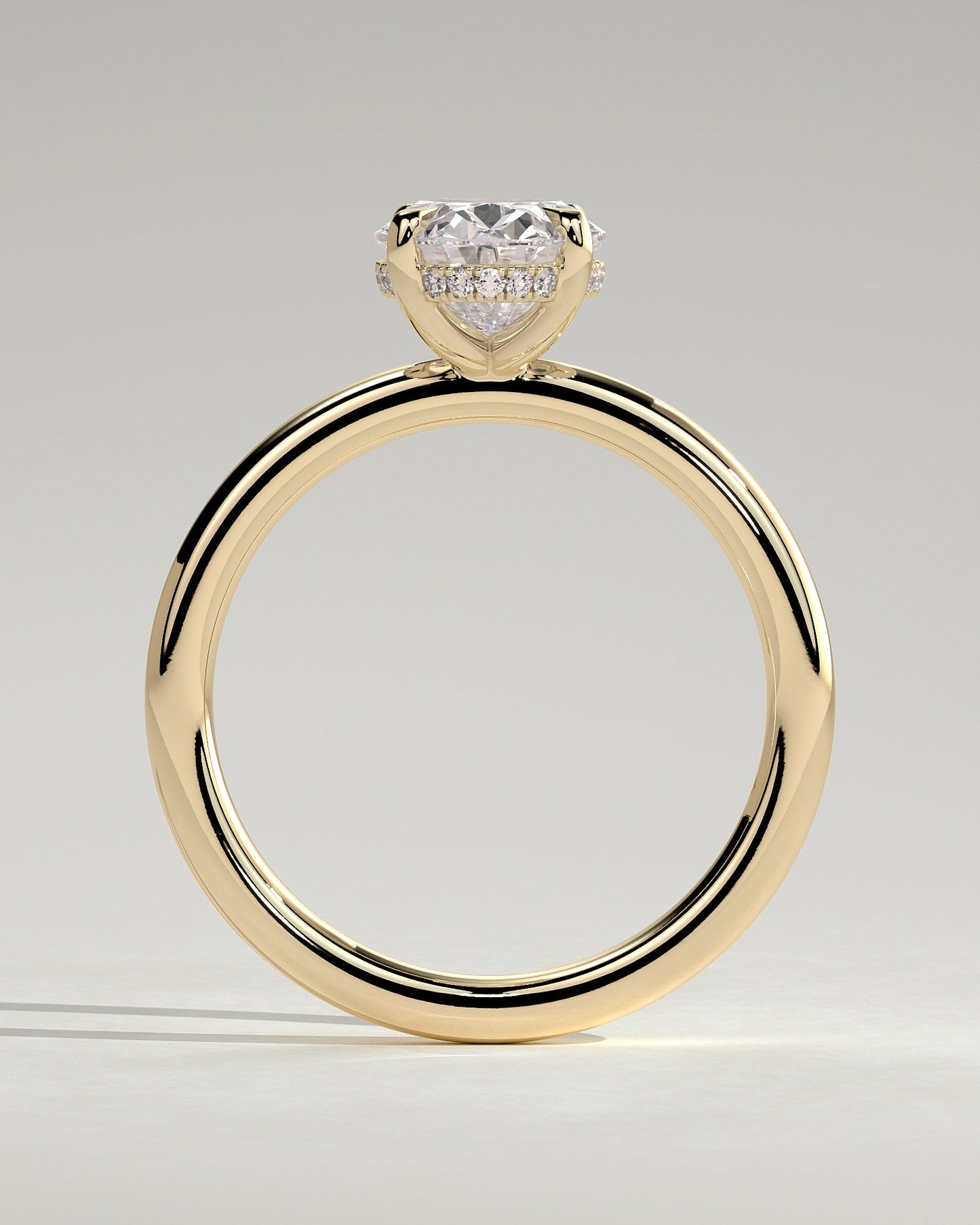 Oval Hidden Halo Lab Grown Diamond Engagement Ring