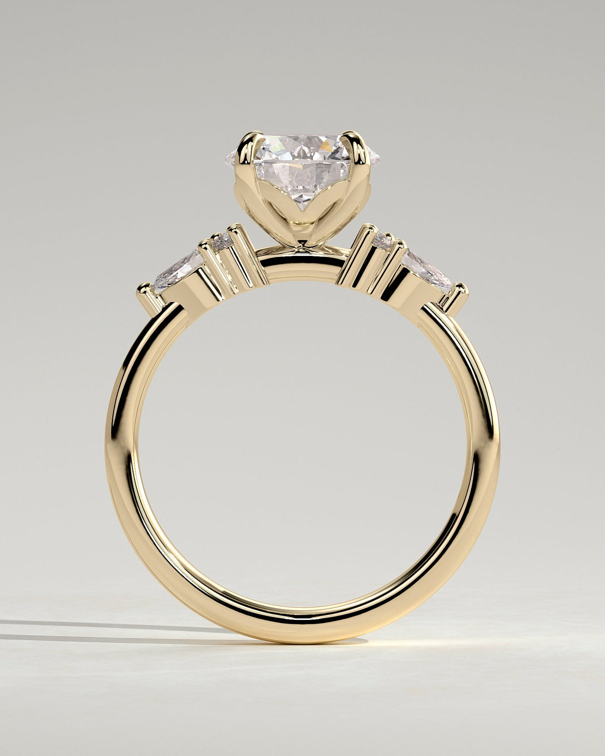 Round Cluster Lab Grown Diamond Engagement Ring