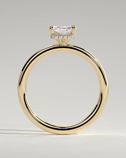 Radiant Hidden Halo Lab Grown Diamond Engagement Ring
