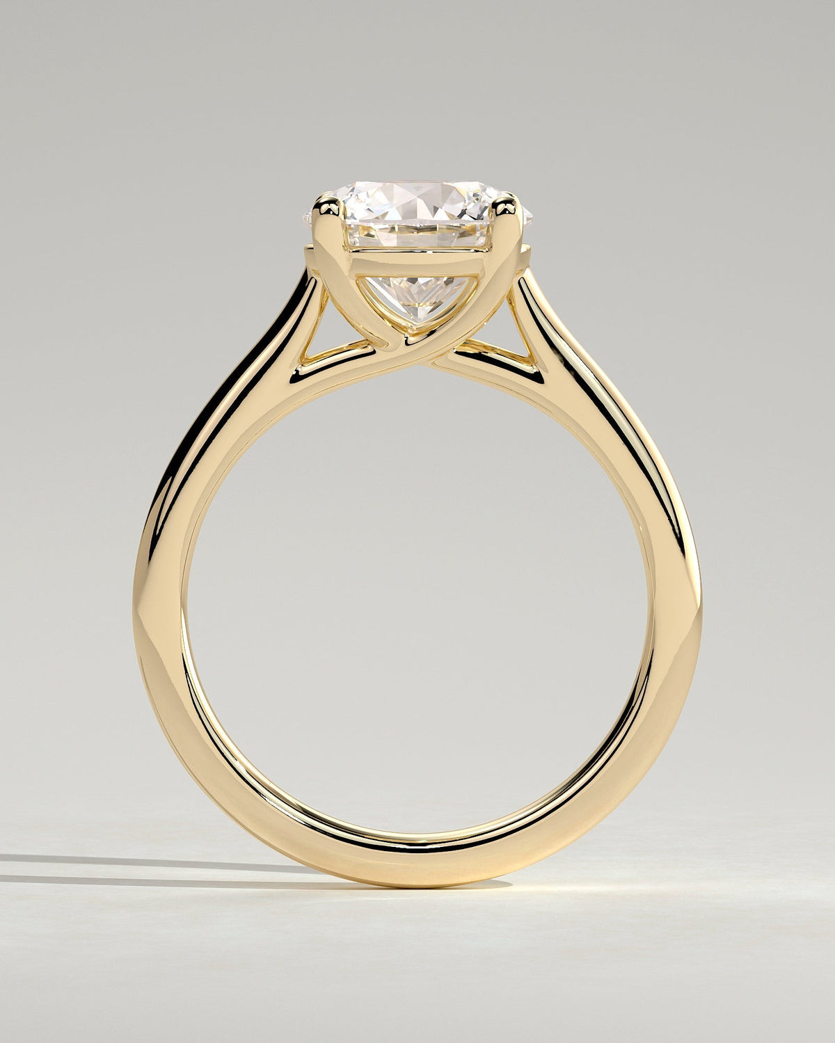 Round Solitaire Lab Grown Diamond Engagement Ring