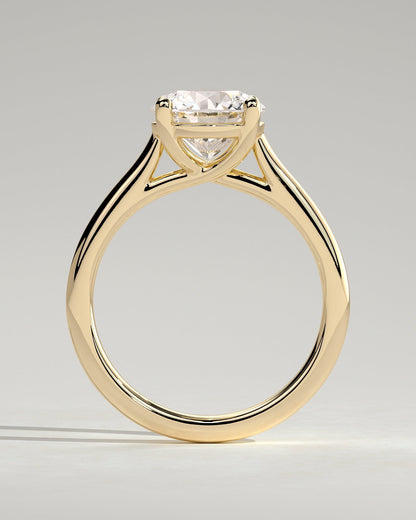 Round Solitaire Lab Grown Diamond Engagement Ring