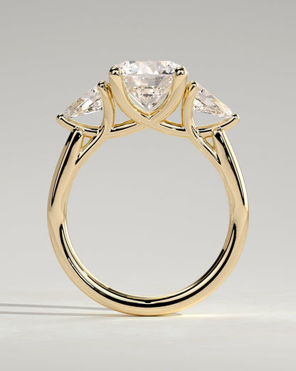 Round Three Stones Lab Grown Diamond Engagement Ring