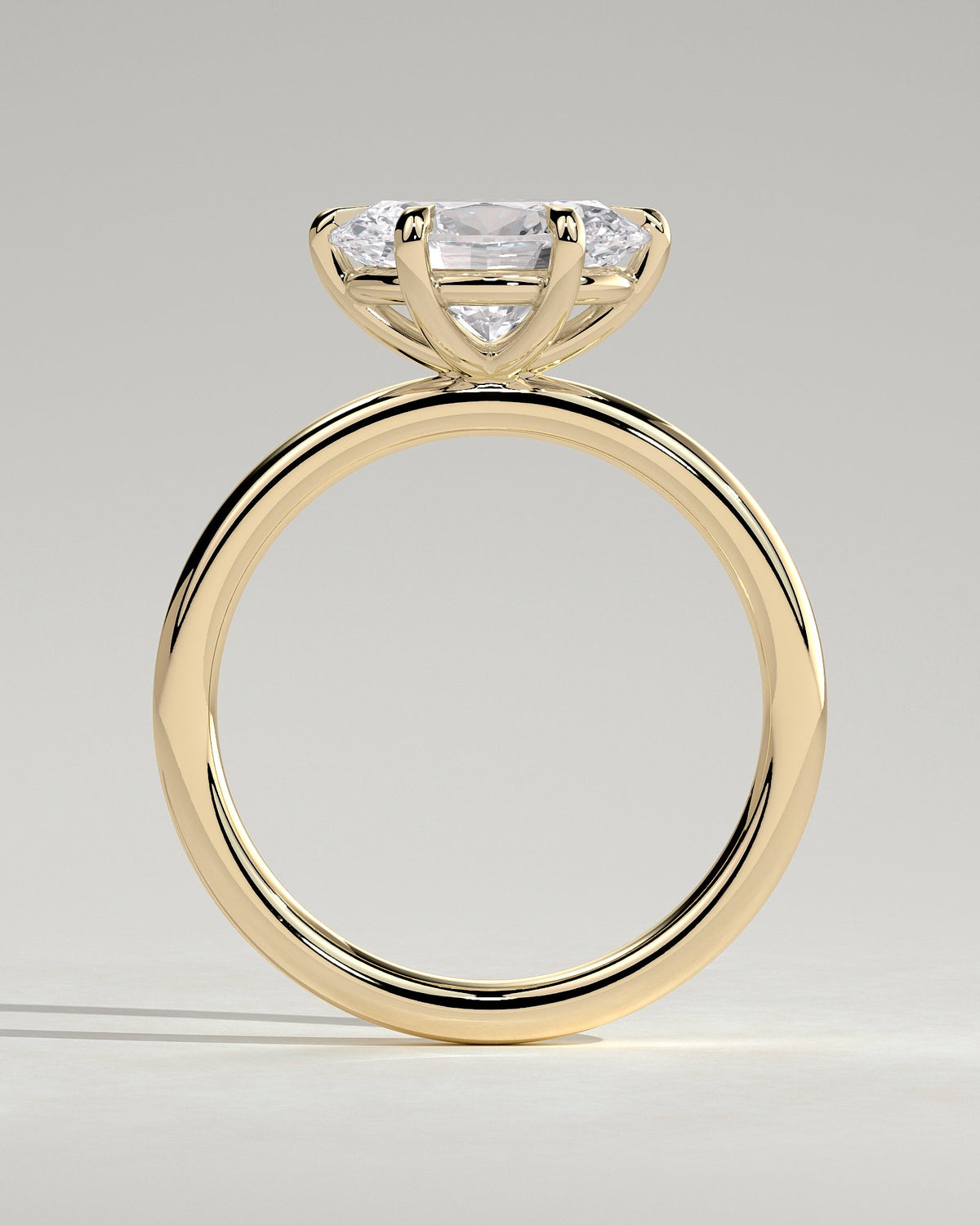 Oval East West Solitaire Lab Grown Diamond Engagement Ring
