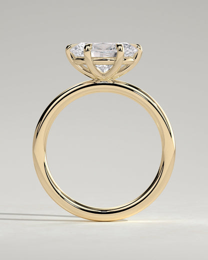 Oval East West Solitaire Lab Grown Diamond Engagement Ring