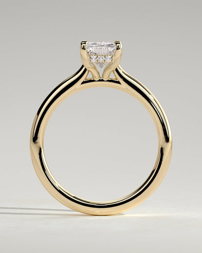 Radiant Hidden Halo Lab Grown Diamond Engagement Ring