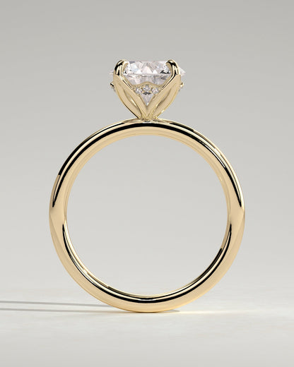 Round Hidden Halo Lab Grown Diamond Engagement Ring