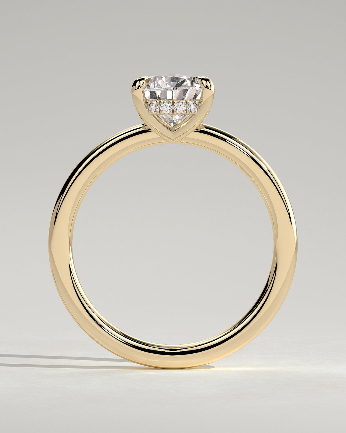 Pear Hidden Halo Lab Grown Diamond Engagement Ring