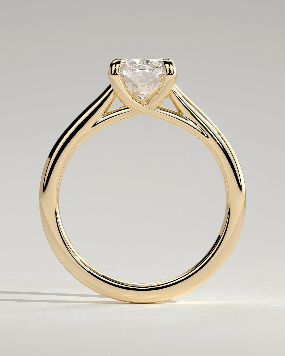 Elongated Cushion Solitaire Lab Grown Diamond Engagement Ring