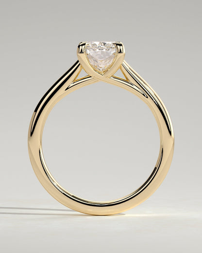 Elongated Cushion Solitaire Lab Grown Diamond Engagement Ring