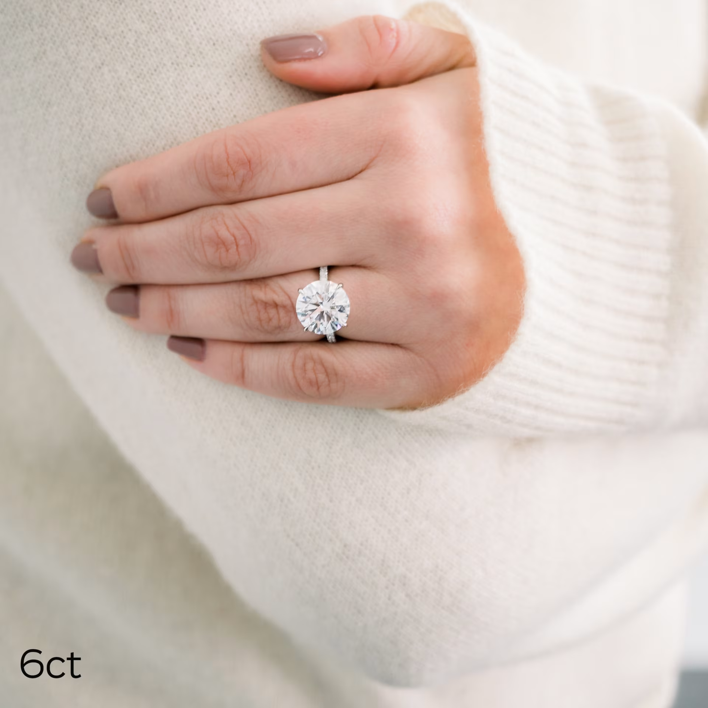 Marquise Cut Cluster Styled Lab Grown Diamond Engagement Ring