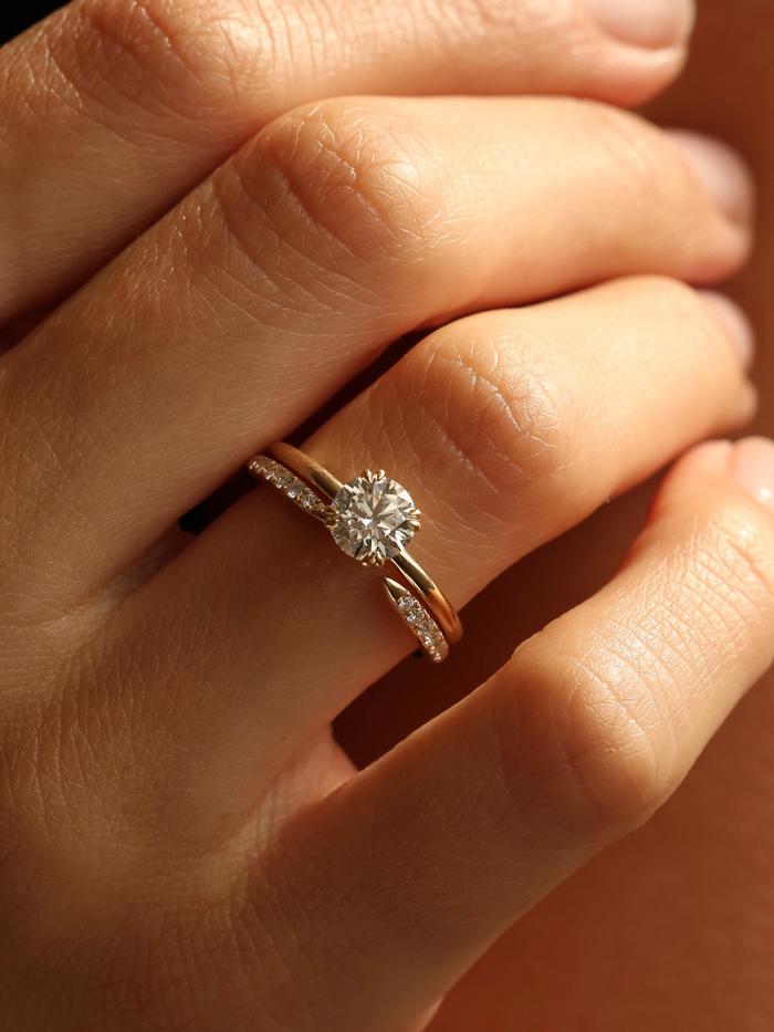 Marquise Cut Cluster Styled Lab Grown Diamond Engagement Ring