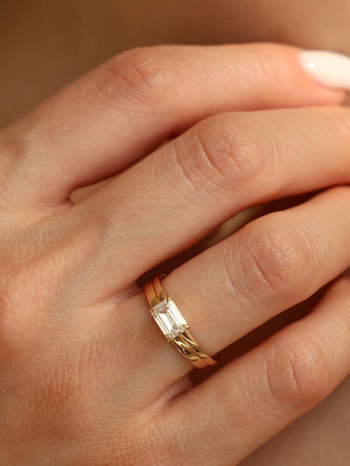 Marquise Cut Cluster Styled Lab Grown Diamond Engagement Ring