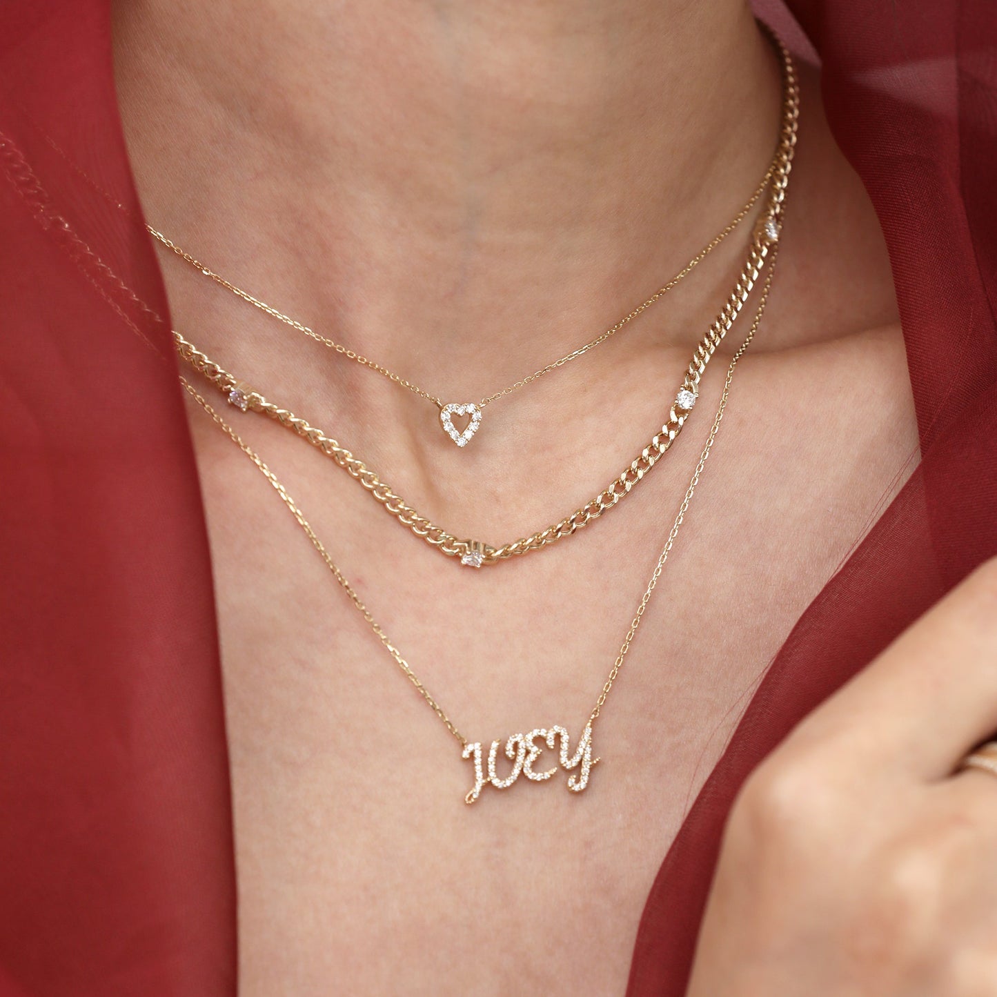 1.0 CT Round Bezel Solitaire Lab Grown Diamond Necklace