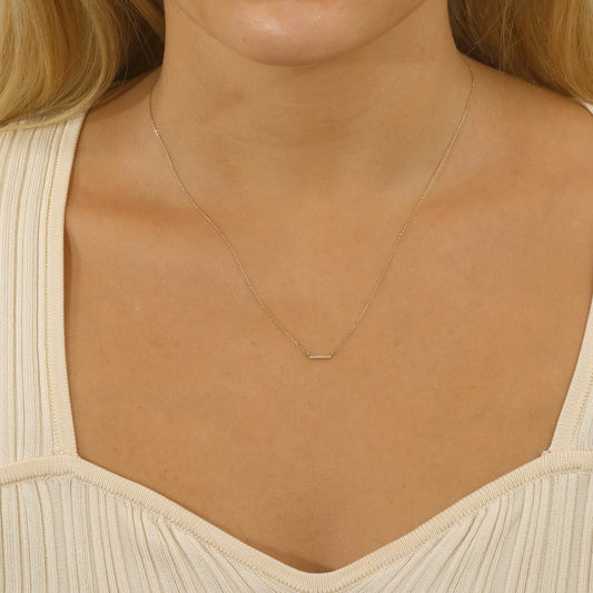 1.0 CT Round Bezel Solitaire Lab Grown Diamond Necklace