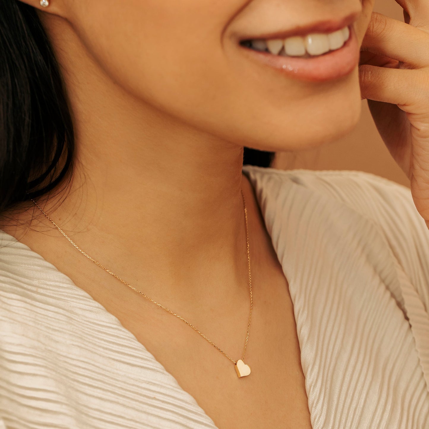 1.0 CT Round Bezel Solitaire Lab Grown Diamond Necklace