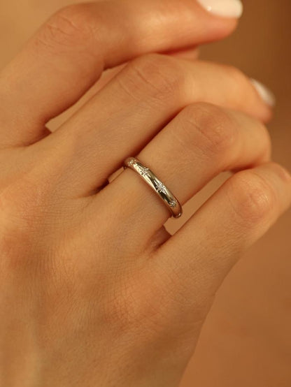 Marquise Cut Cluster Styled Lab Grown Wedding Band