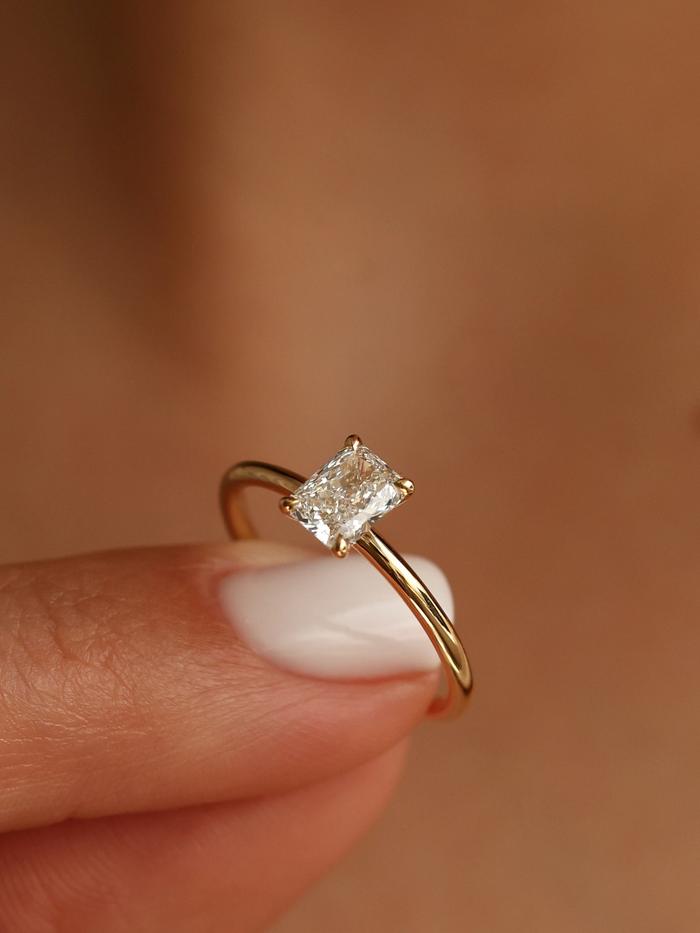 Marquise Cut Cluster Styled Lab Grown Diamond Engagement Ring