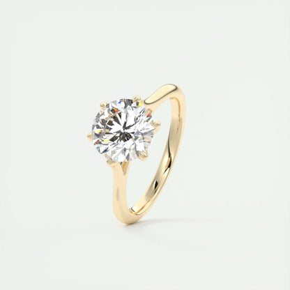 1.35 CT Round Cut Solitaire Moissanite Engagement Ring 11
