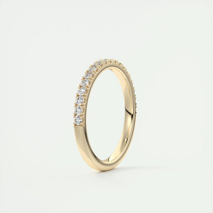 0.38 CT Round Half Eternity CVD EF/VVS Diamond Wedding Band 12