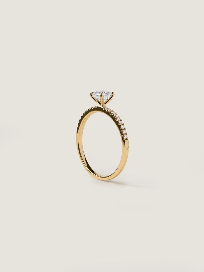Marquise Cut Cluster Styled Lab Grown Diamond Engagement Ring