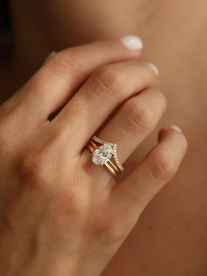 Marquise Cut Cluster Styled Lab Grown Diamond Engagement Ring