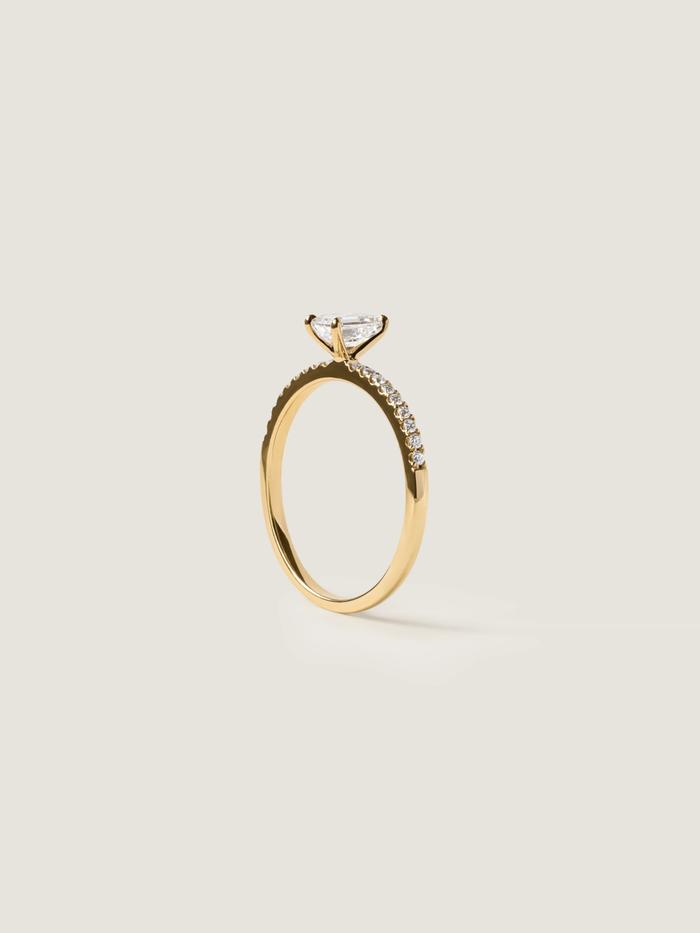 Marquise Cut Cluster Styled Lab Grown Diamond Engagement Ring