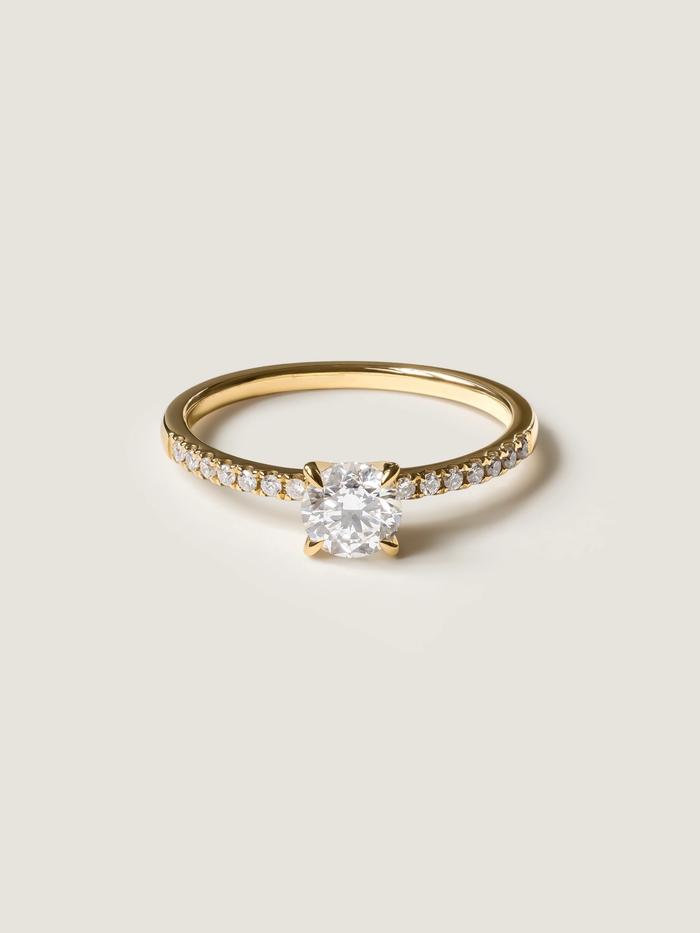 Marquise Cut Cluster Styled Lab Grown Diamond Engagement Ring