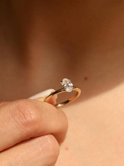 Marquise Cut Cluster Styled Lab Grown Diamond Engagement Ring