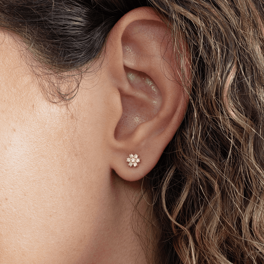 1.0 CT Round Bezel Solitaire Lab Grown Diamond Earrings