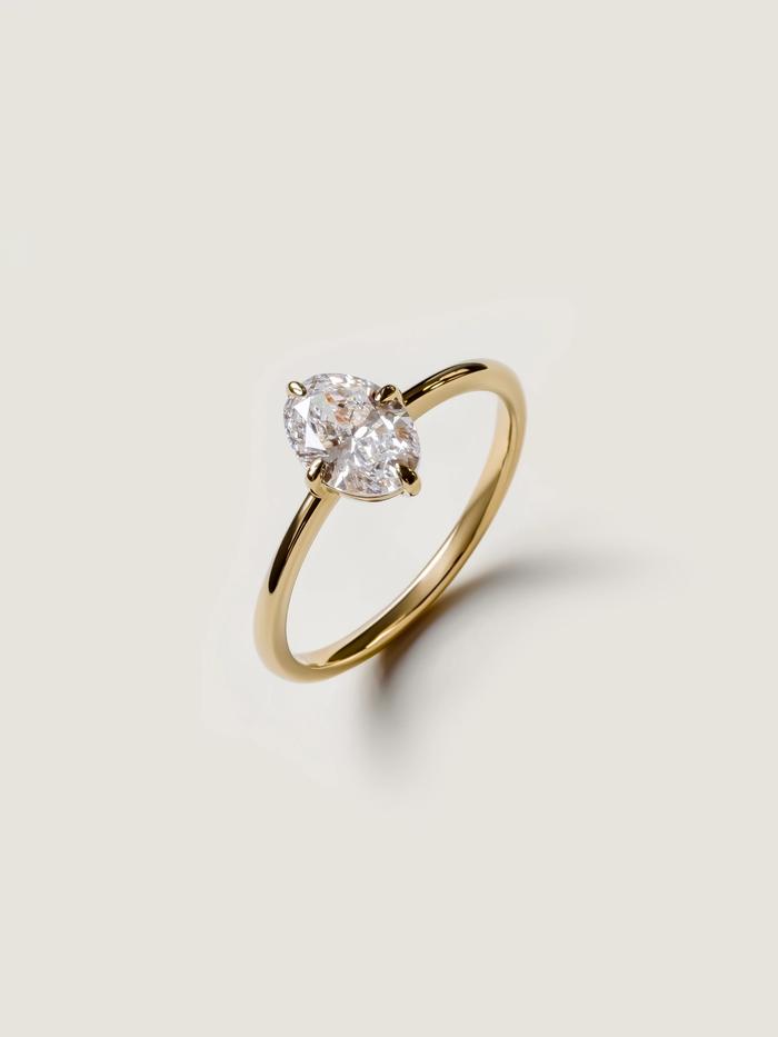 Marquise Cut Cluster Styled Lab Grown Diamond Engagement Ring