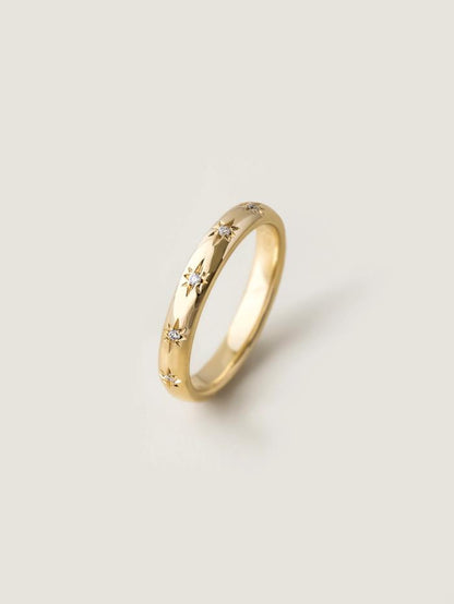 Marquise Cut Cluster Styled Lab Grown Wedding Band