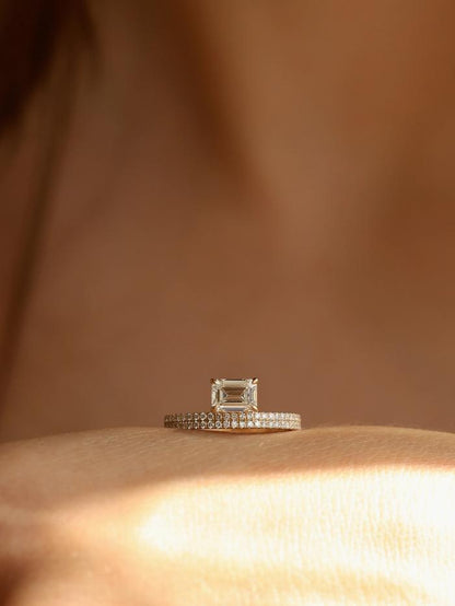 Marquise Cut Cluster Styled Lab Grown Diamond Engagement Ring