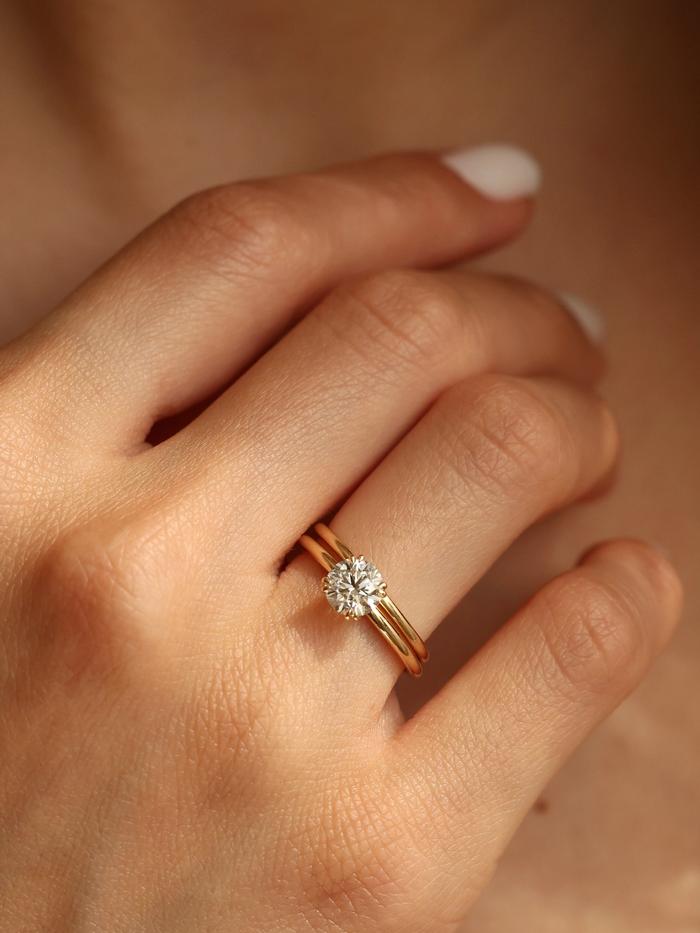 Marquise Cut Cluster Styled Lab Grown Diamond Engagement Ring