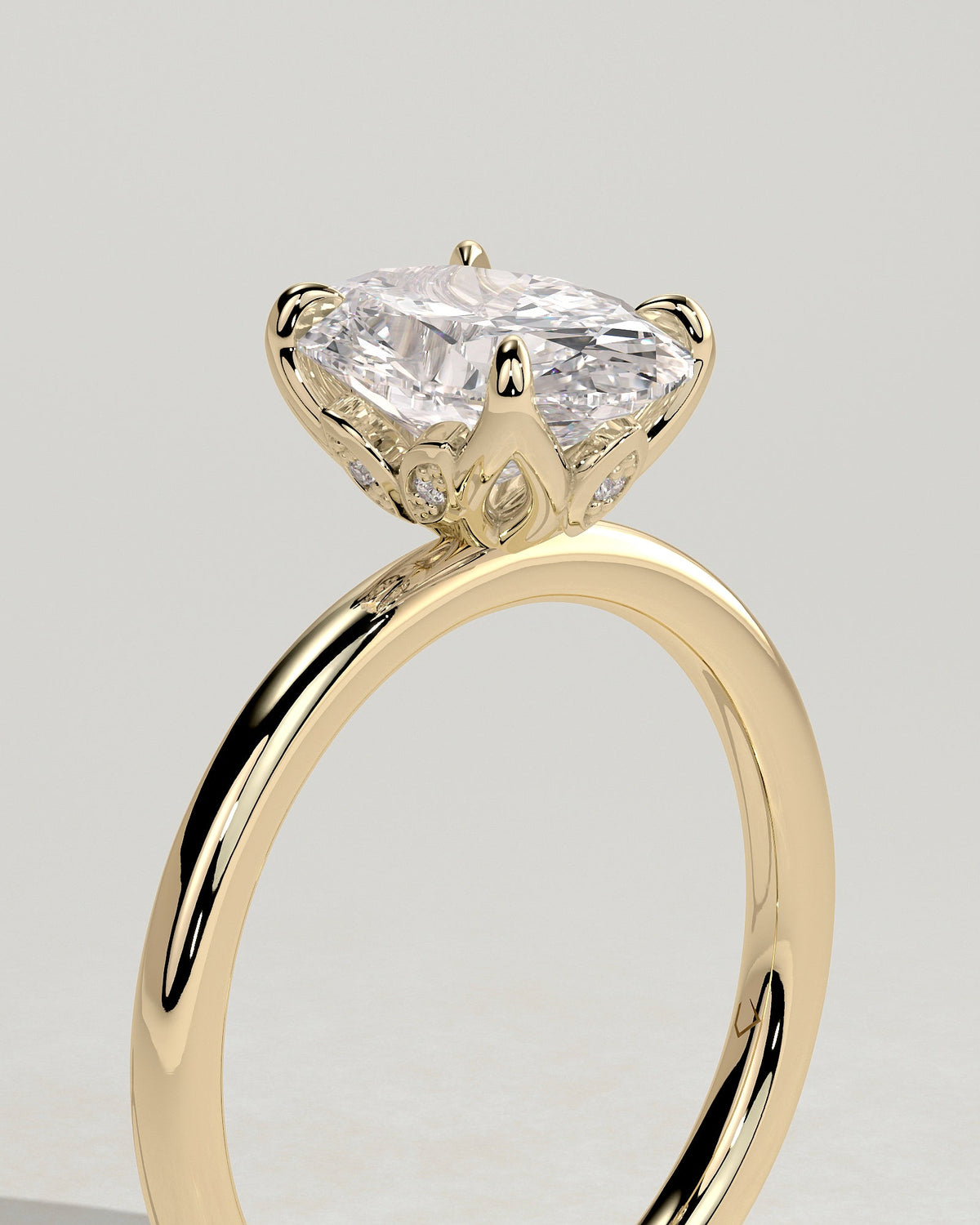 Oval Solitaire Lab Grown Diamond Engagement Ring