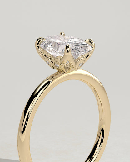Oval Solitaire Lab Grown Diamond Engagement Ring
