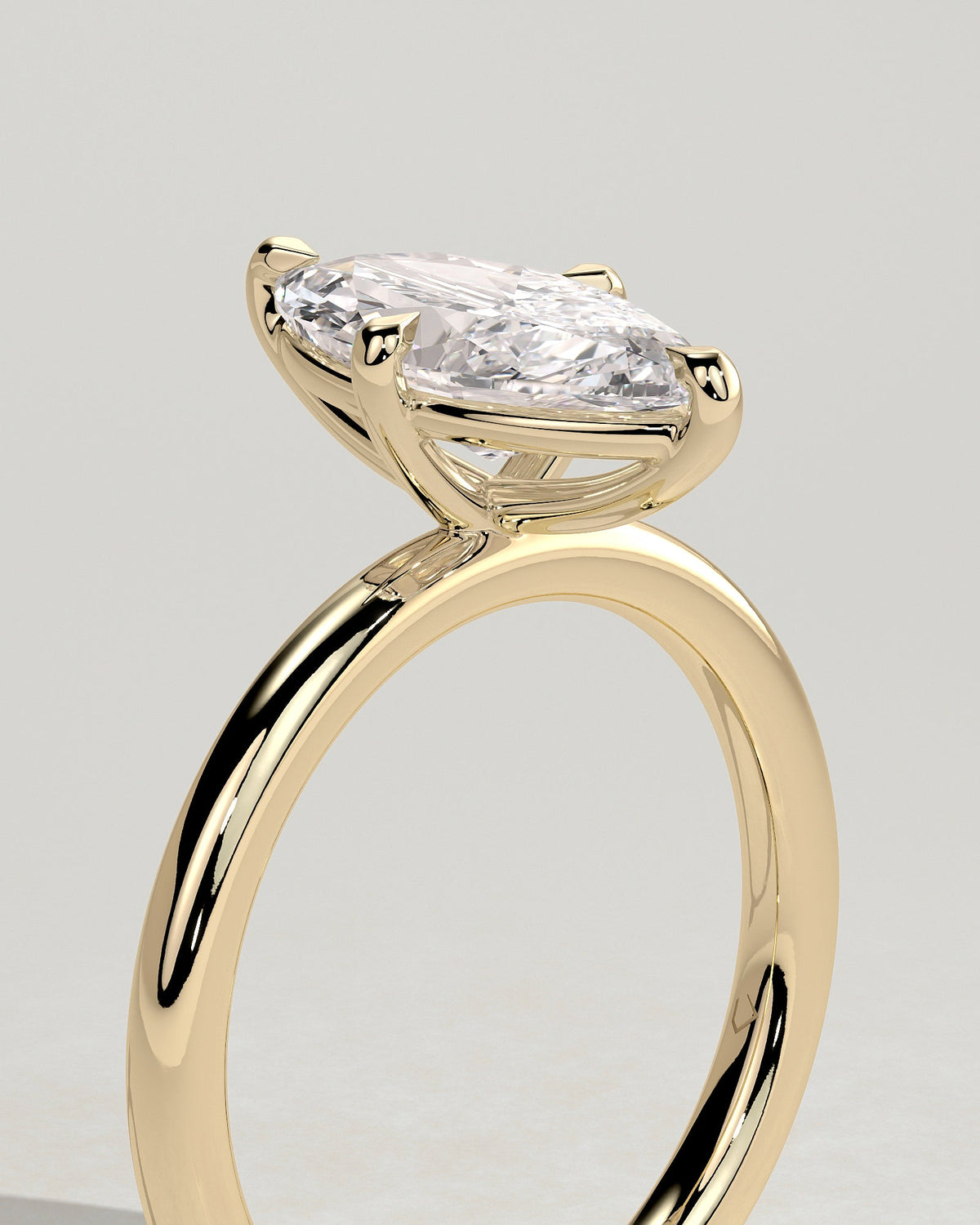 Marquise Solitaire Lab Grown Diamond Engagement Ring
