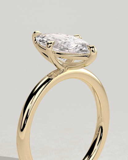 Marquise Solitaire Lab Grown Diamond Engagement Ring