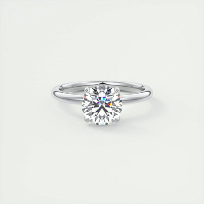 1.35 CT Round Cut Solitaire Moissanite Engagement Ring 1