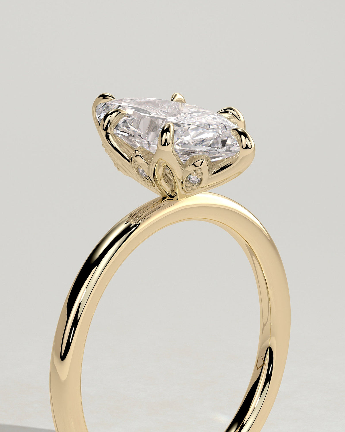 Marquise Solitaire With Tulip Prongs Lab Grown Diamond Engagement Ring