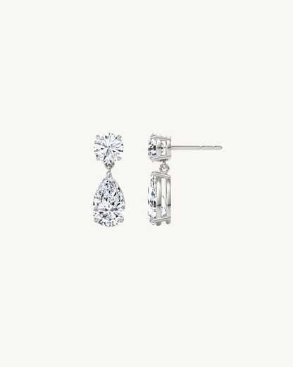 1.0 CT Round Bezel Solitaire Lab Grown Diamond Earrings